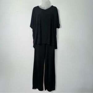 Sew In Love Black Wide Leg Lounge Set SOFIE-4 Small